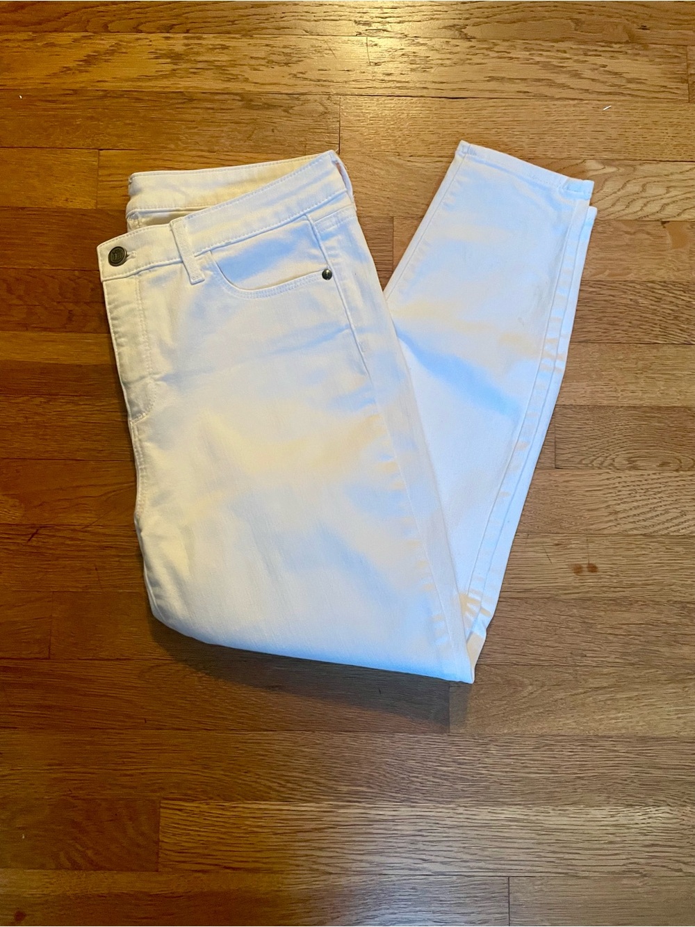 Women’s Talbots Flawless 10P White Jeans High Waisted Jegging Ankle NWOT